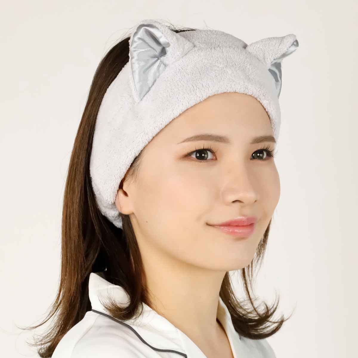 ヘアバンド カラリ zooie 吸水アニマルヘアバンド サテン マイクロ