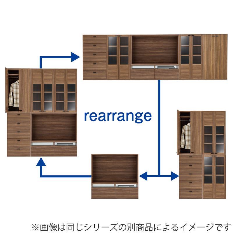 ハンガーラック組合せ家具リビングシェルフ日本製幅60cm