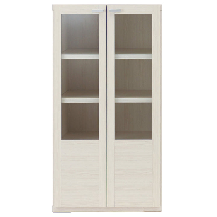 木製ラックガラス戸組合せ家具リビングシェルフ日本製幅60cm