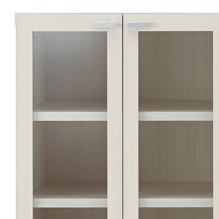 木製ラックガラス戸組合せ家具リビングシェルフ日本製幅60cm