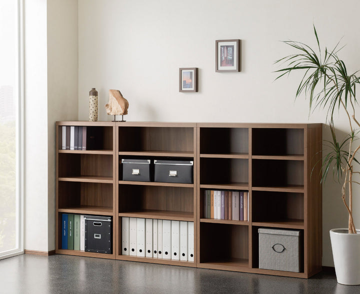 木製ラック4段2列組合せ家具リビングシェルフ日本製幅90cm