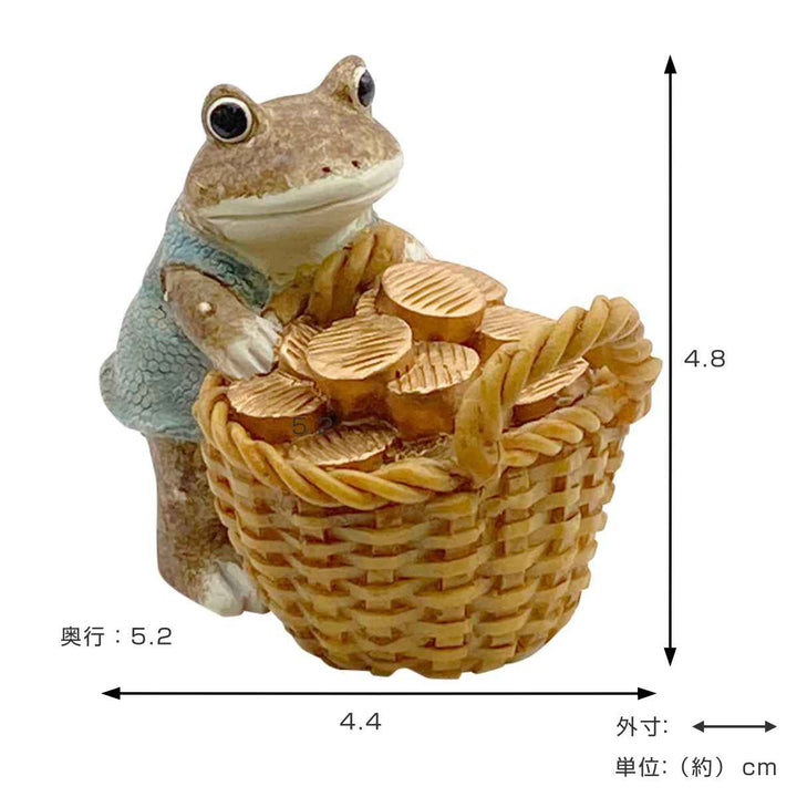 コポー金貨とガマガエルカエル置物