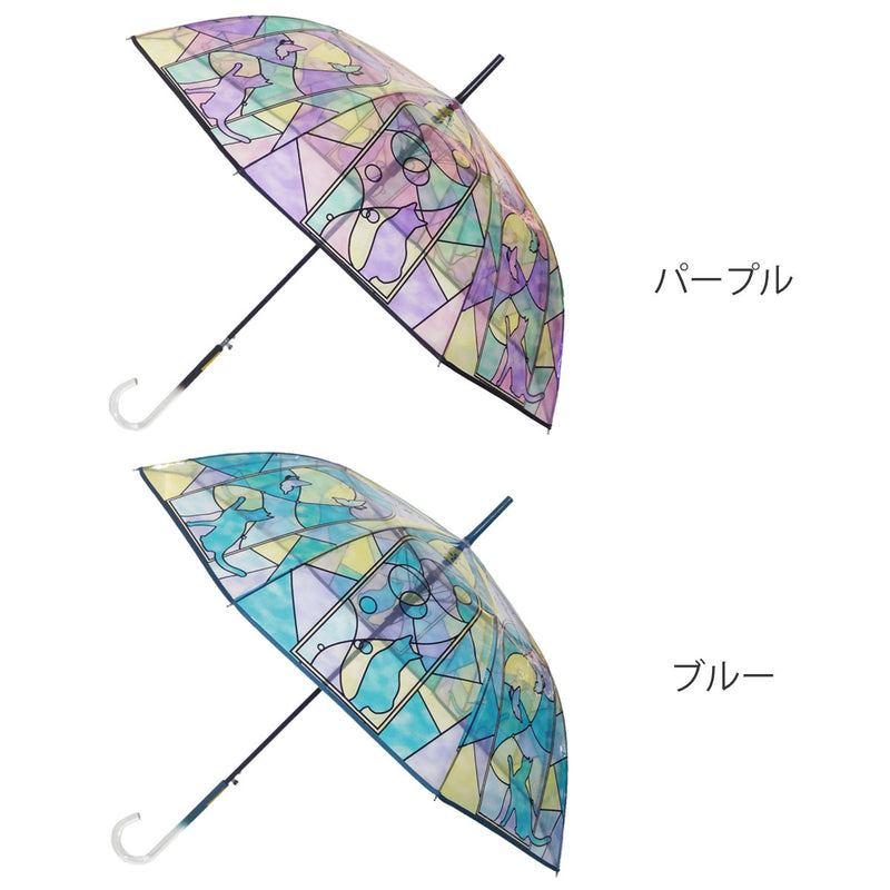 傘ステンドグラス猫と蝶レディース