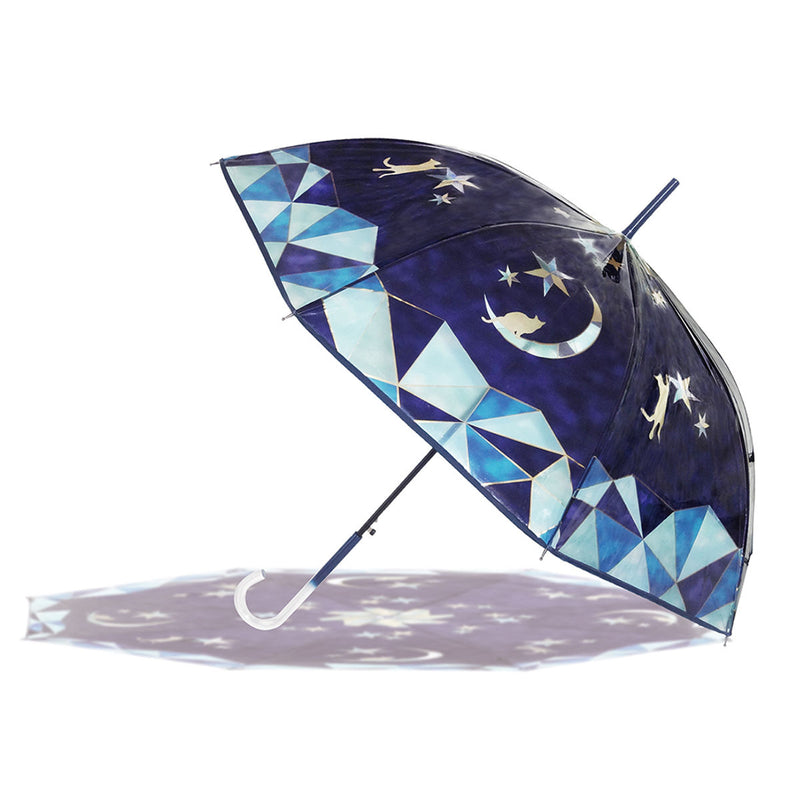 傘ステンドグラス星と猫レディース