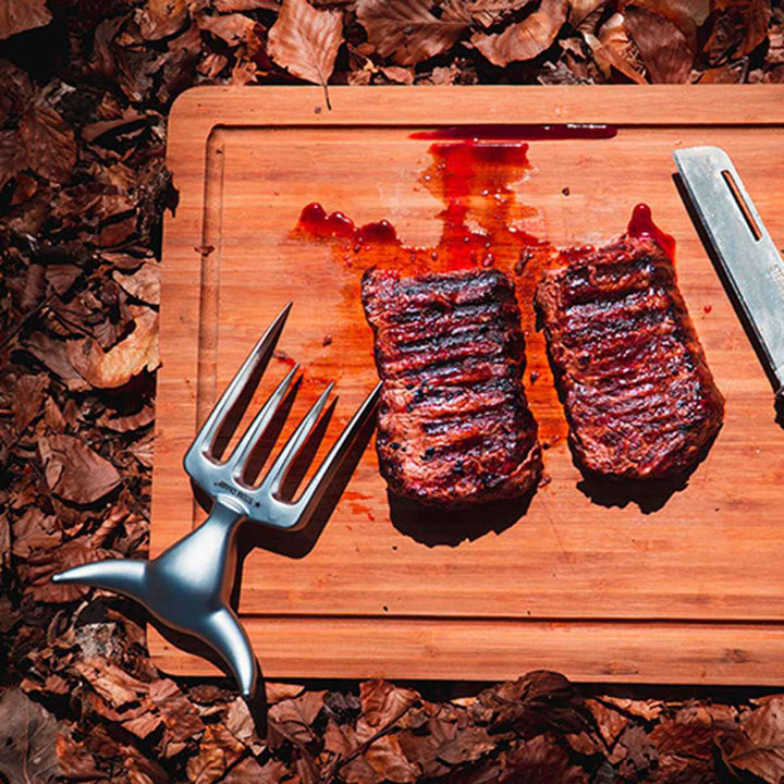 まな板STEAKEATINGBOARDW/STAINLESSSAUCERSアウトドア