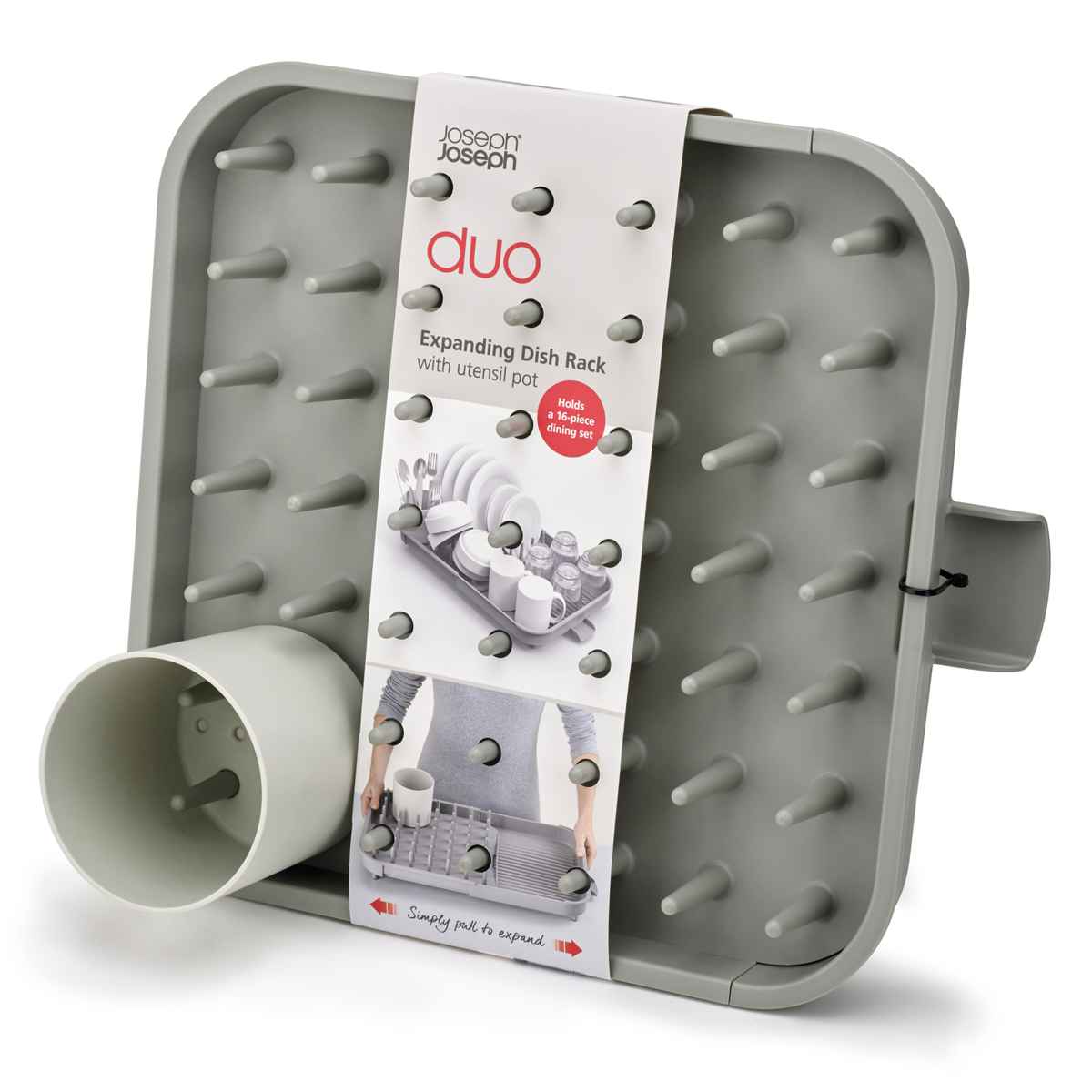 Joseph Joseph 水切りラック デュオ エクスパンダブルディッシュラック