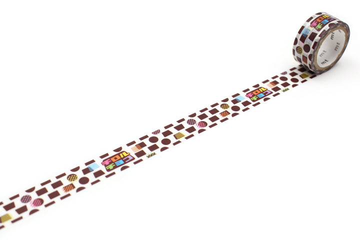 マスキングテープmt駄菓子チロルチョコパターン15mm×3m