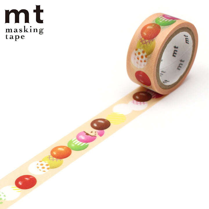マスキングテープmt駄菓子カラーチョコ15mm×3m