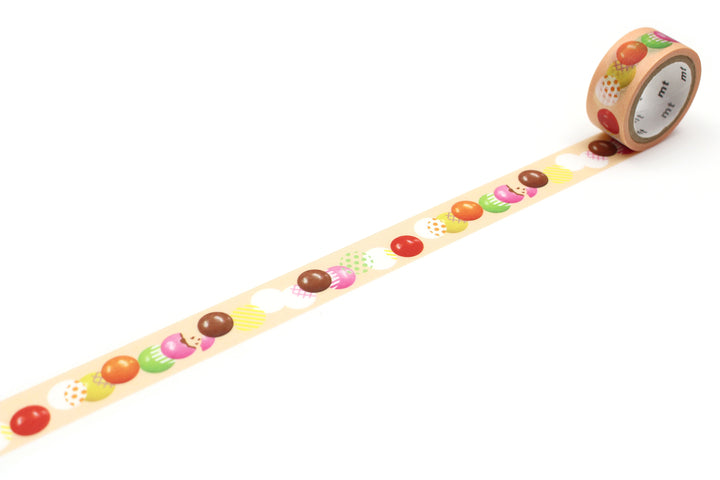 マスキングテープmt駄菓子カラーチョコ15mm×3m