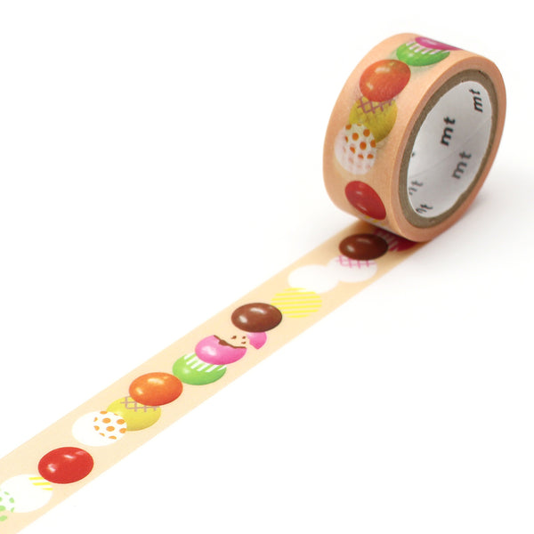 マスキングテープmt駄菓子カラーチョコ15mm×3m