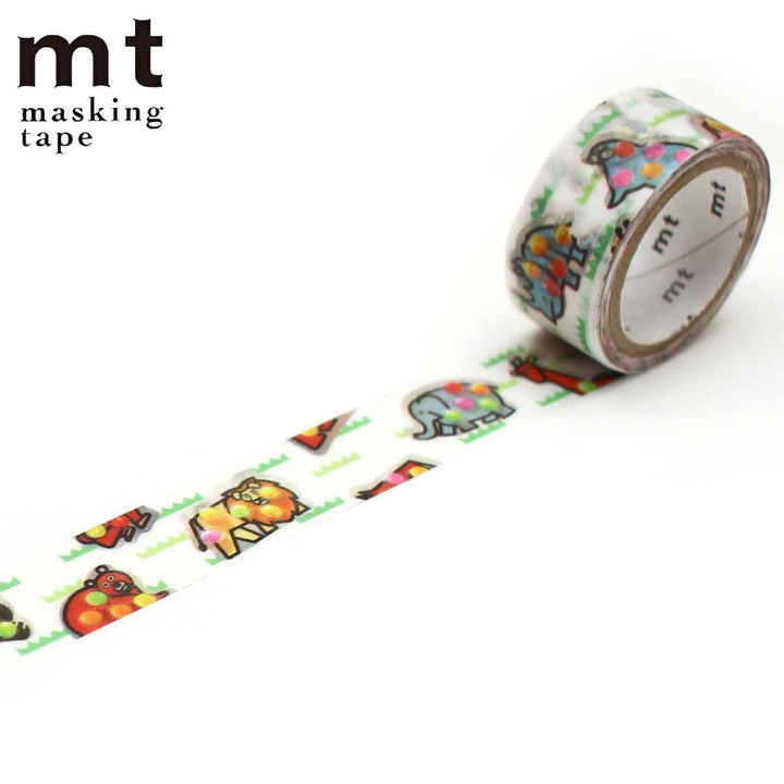 マスキングテープmt駄菓子あつまれ！動物ランドチョコ15mm×3ｍ