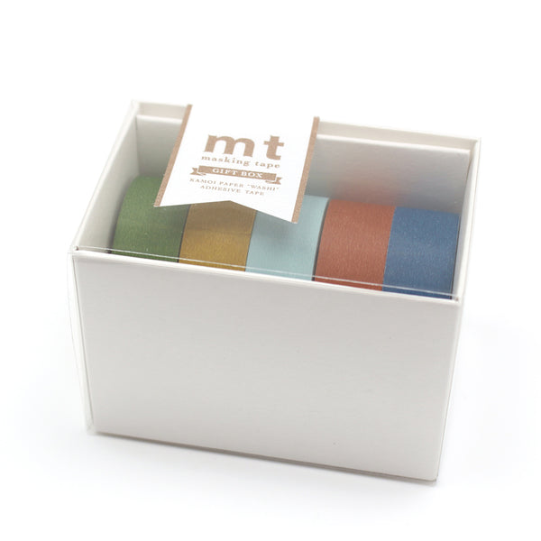 マスキングテープmtギフトボックス5種入りマット15mm×7m