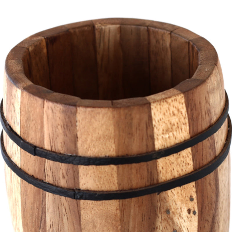 小物収納樽型木製