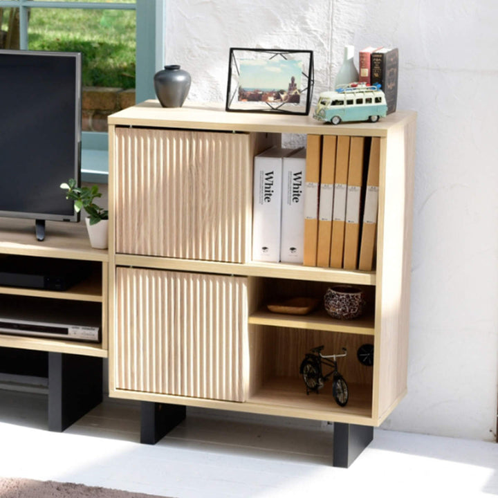 リビングシェルフ和モダン引戸幅67cm