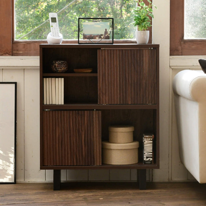 リビングシェルフ和モダン引戸幅67cm