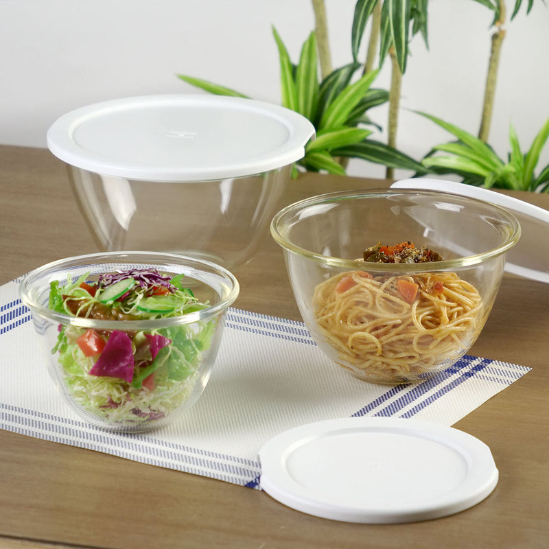 ハリオ耐熱ガラス製ボウル3個セット電子レンジ対応食洗機対応日本製