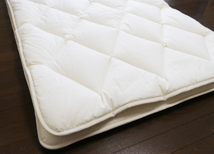 敷パッドシングルオーガニック綿生地混麻100×205cm日本製