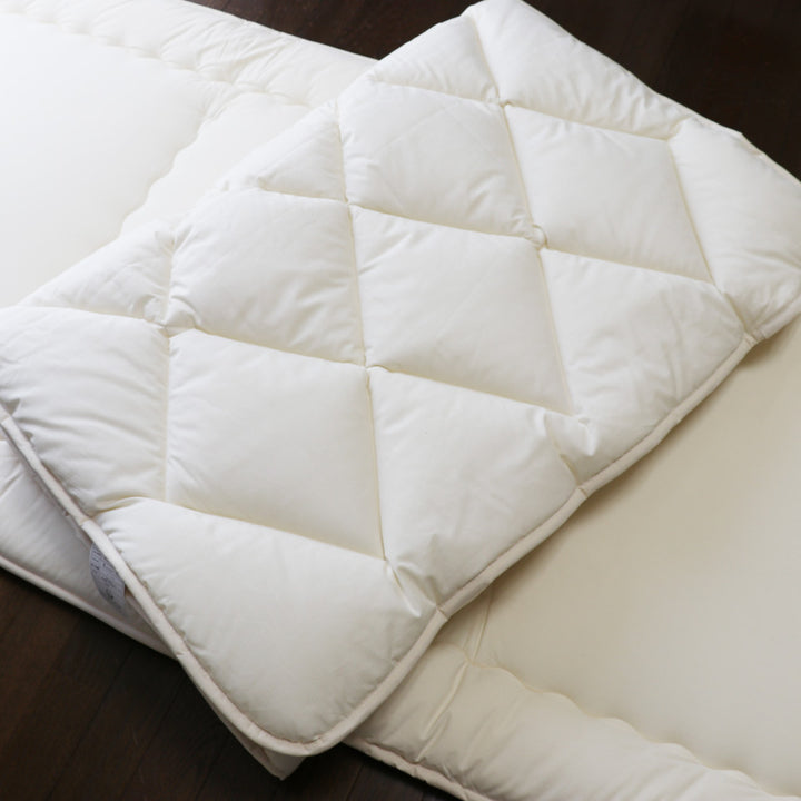 敷パッドシングルオーガニック綿生地混麻100×205cm日本製