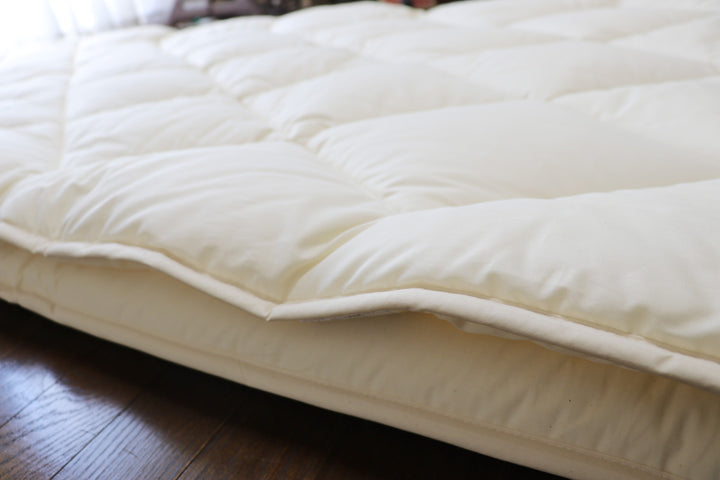 敷パッドシングルオーガニック綿生地混麻100×205cm日本製