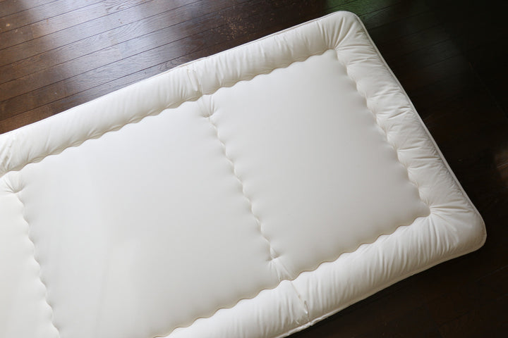 敷き布団シングルオーガニック綿生地混麻100×205cm日本製