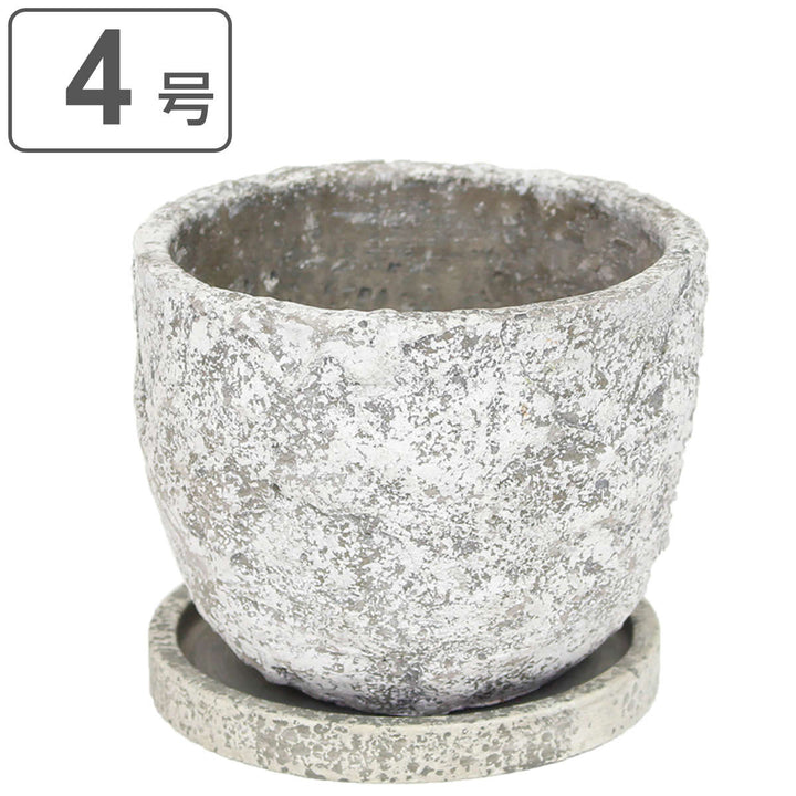 植木鉢ラギッドストーンポットＭ4号