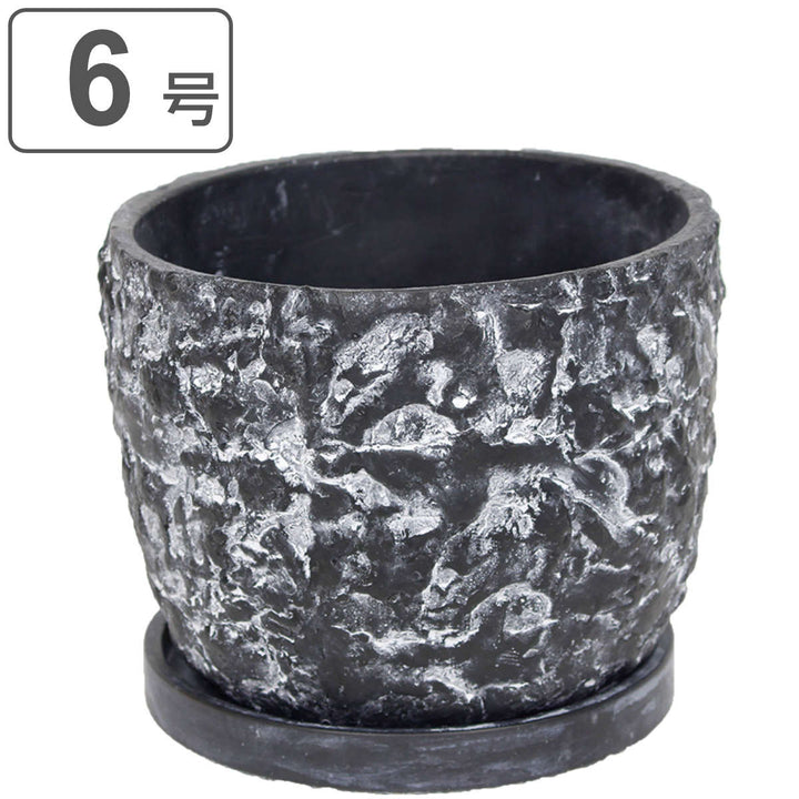 植木鉢ブラックストーンポットXL6号