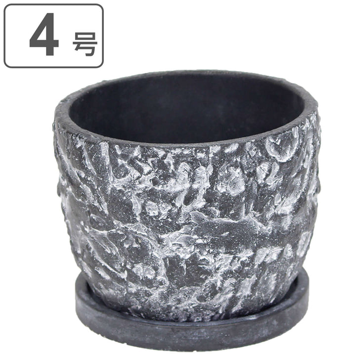植木鉢ブラックストーンポットM4号