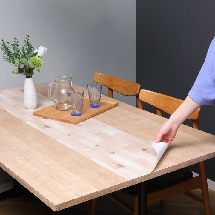 テーブルデコレーション30cm×150cmテーブルクロスウッドミッキーミニー木目調撥水加工ビニール日本製