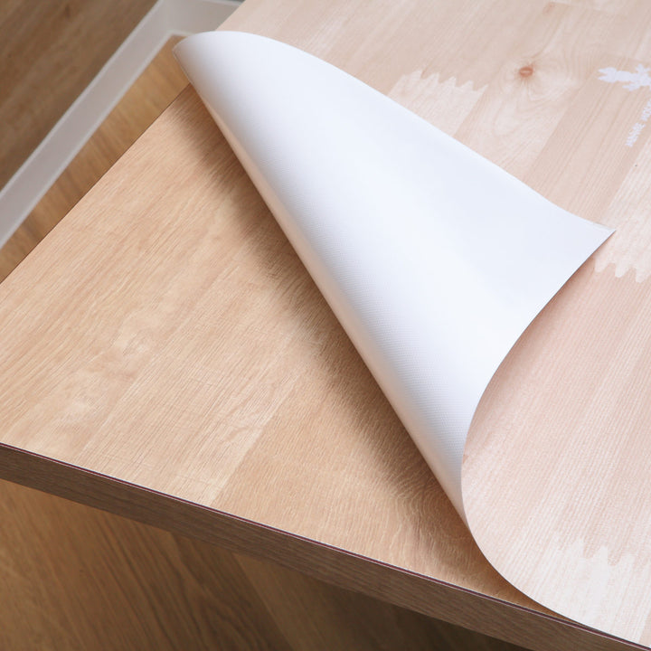 テーブルデコレーション90cm×150cmテーブルクロスウッドミッキーミニー木目調撥水加工ビニール日本製