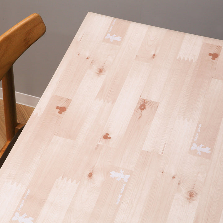 テーブルデコレーション90cm×150cmテーブルクロスウッドミッキーミニー木目調撥水加工ビニール日本製