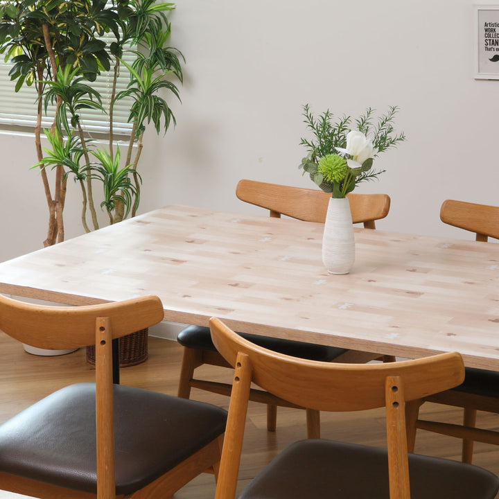 テーブルデコレーション90cm×150cmテーブルクロスウッドミッキーミニー木目調撥水加工ビニール日本製