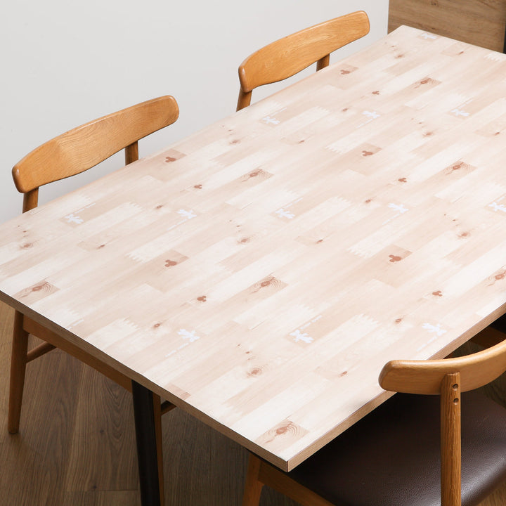 テーブルデコレーション90cm×150cmテーブルクロスウッドミッキーミニー木目調撥水加工ビニール日本製