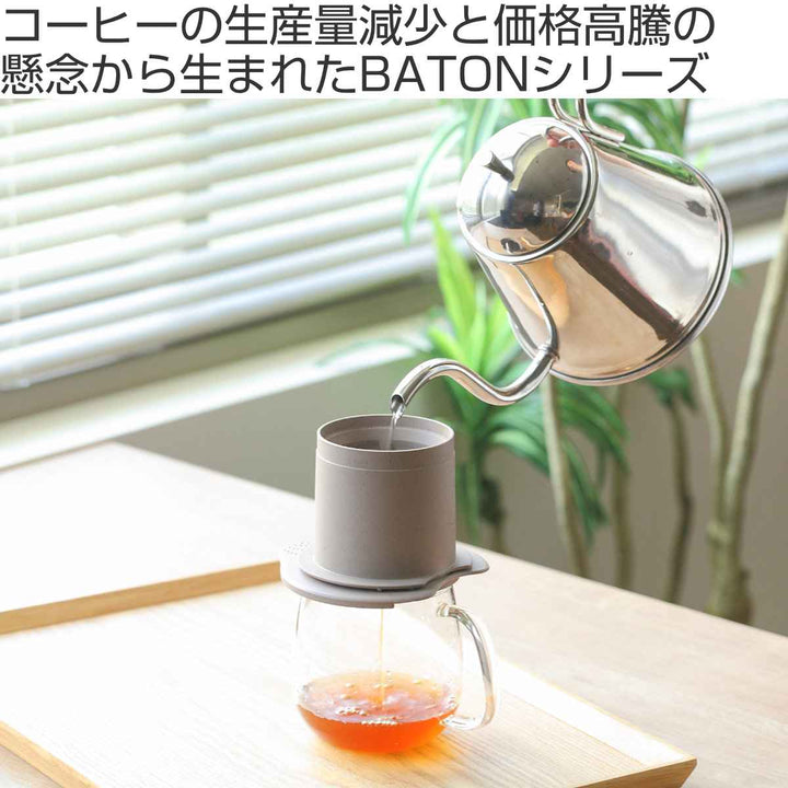 ドリッパー1杯用BATONバトンコーヒー粉プラスチック