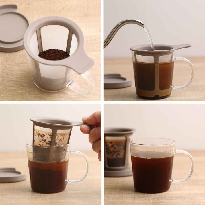 コーヒーメーカーワンカップ170mlBATONバトンコーヒー粉プラスチック