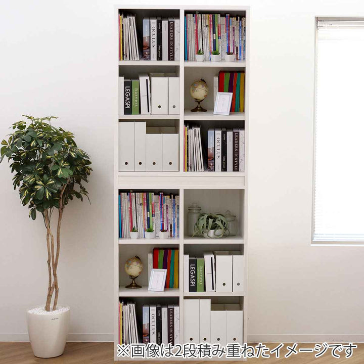 本棚コミックラック5段2列前後棚板幅90cm