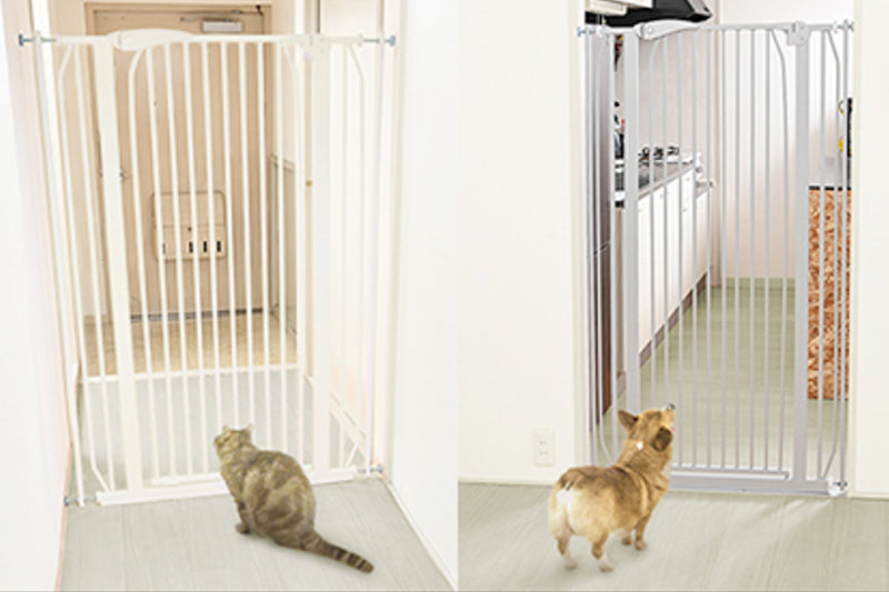 ペットゲートハイタイプゲート猫犬ドア付き突っ張り150cm