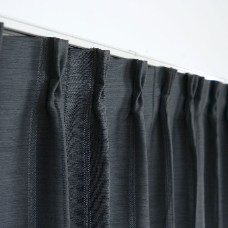 カーテン4枚セット遮光カーテンUVカットレースカーテン幅100cm×丈100～210cmブラック