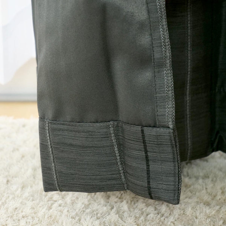 カーテン4枚セット遮光カーテンUVカットレースカーテン幅100cm×丈100～210cmブラック