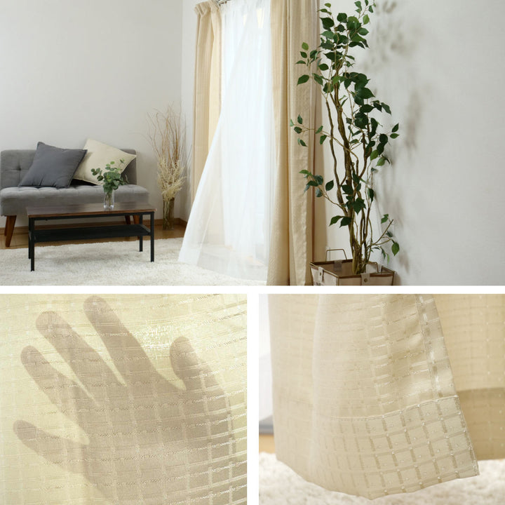 カーテン4枚セット幅100cm×丈135cmドレープカーテンレースカーテン