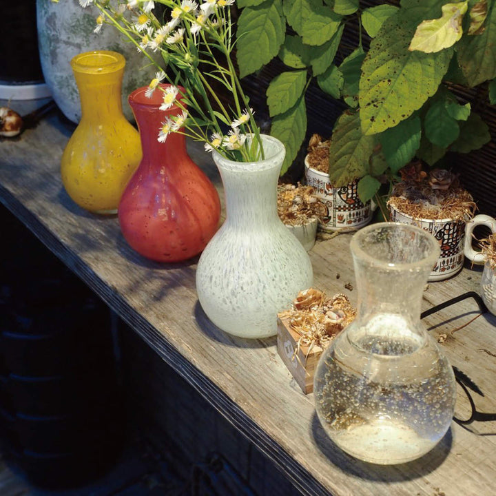 花瓶DGガラスアクビーガラス直径10×高さ16.5cm