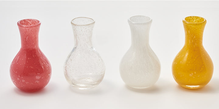 花瓶DGガラスアクビーガラス直径10×高さ16.5cm