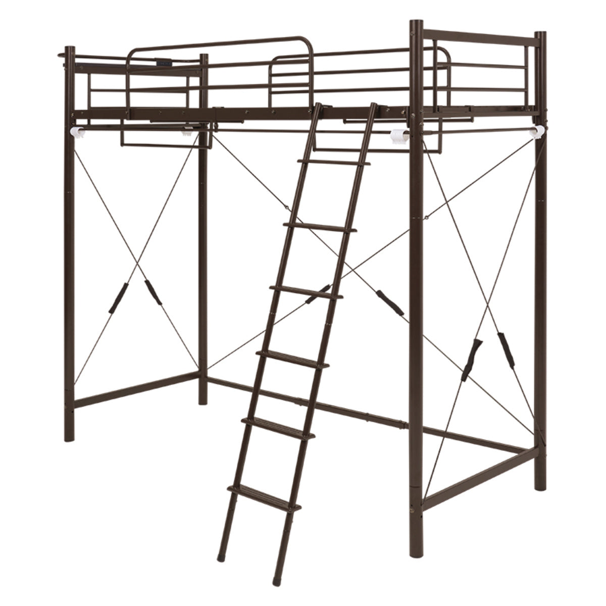 ロフトベッド シングル スーパーハイタイプ 宮棚 2口コンセント付 収納