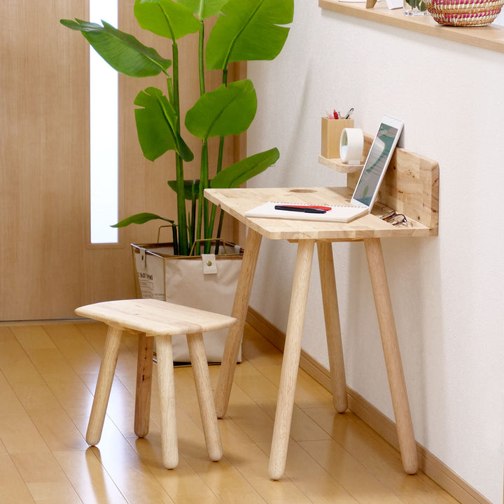 デスクスツールセット天然木