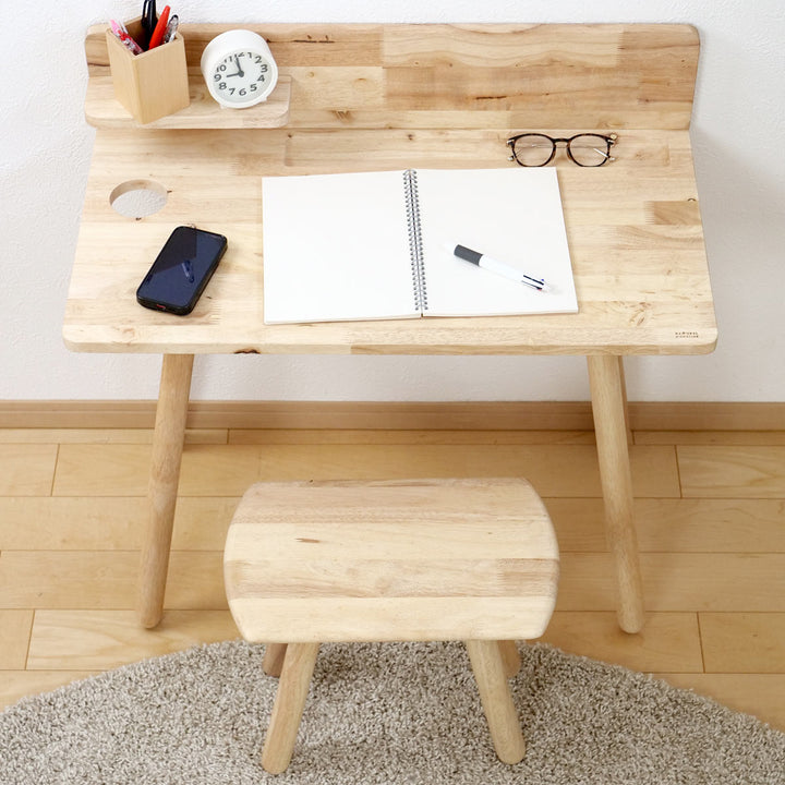 デスクスツールセット天然木