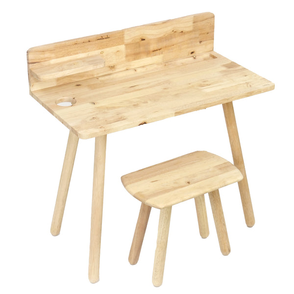 デスクスツールセット天然木