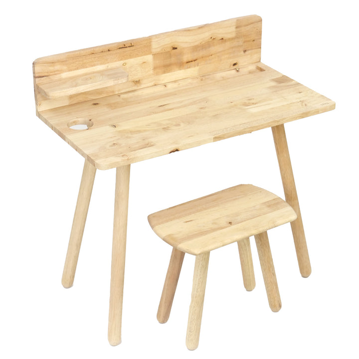 デスクスツールセット天然木