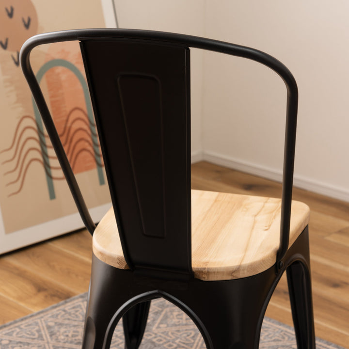 ダイニングチェア座面高44.5cm木製座面