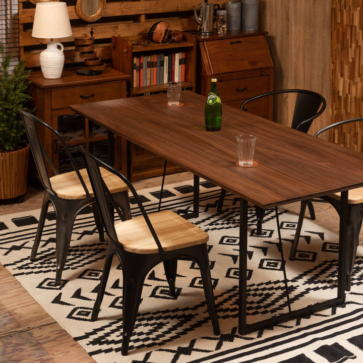 ダイニングチェア座面高44.5cm木製座面