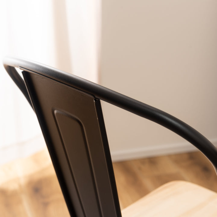 ダイニングチェア座面高44.5cm木製座面