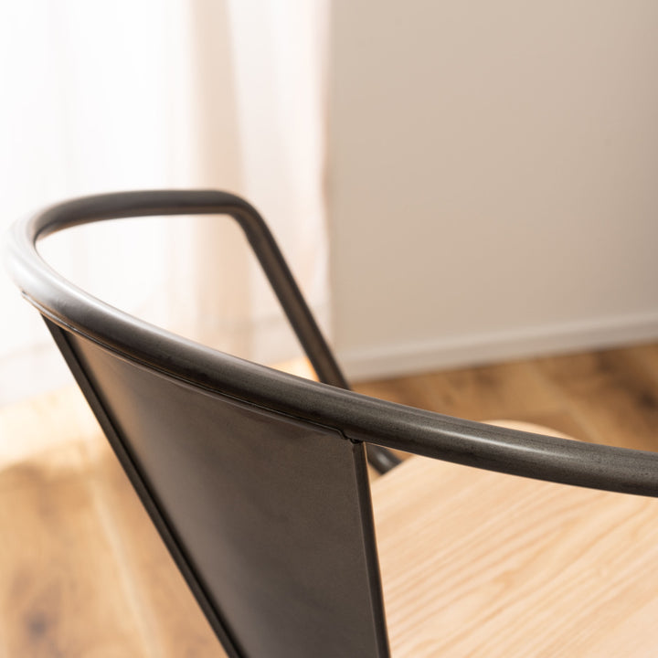 ダイニングチェア座面高44.5cm木製座面肘付き